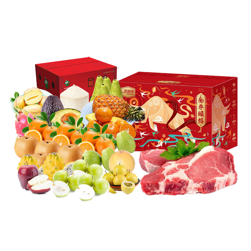 百果清香+牛肉礼盒            